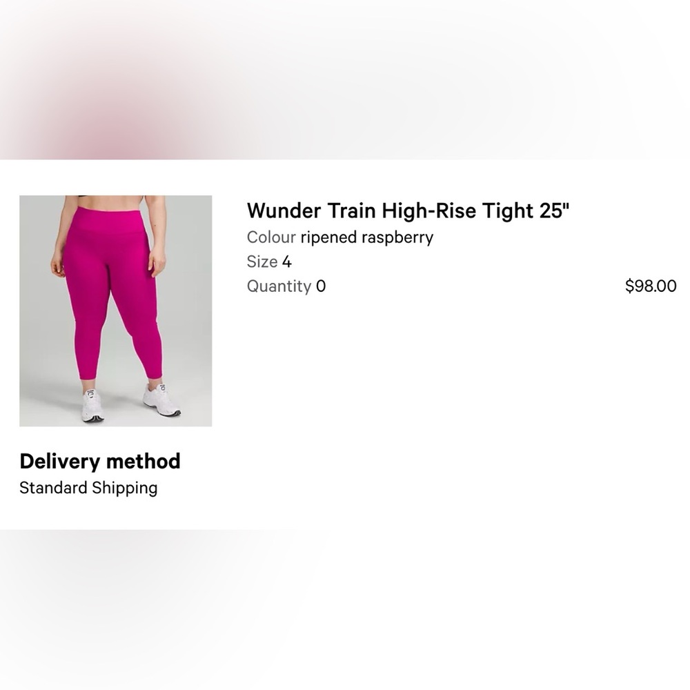 Lululemon Wunder Train High Rise 25”